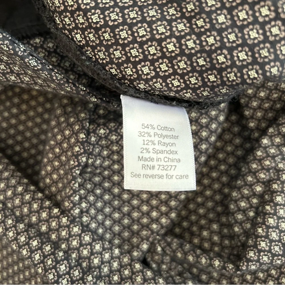 Sonoma | Black Print Ankle Pants EUC - Picture 6 of 9